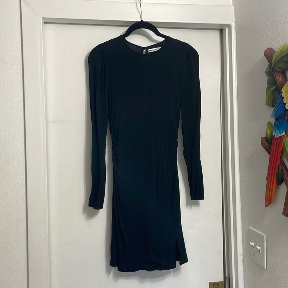 Black Reformation Long Sleeve Dress Size Small